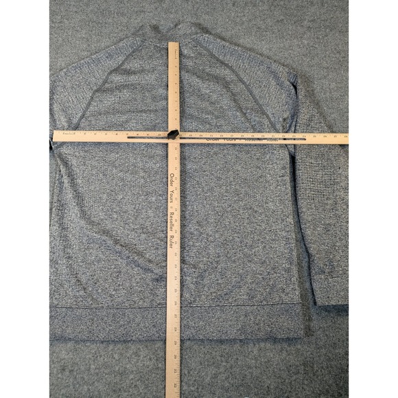 Lululemon Mens Grey Heathered Texture Quarter Zip Pullover Sweatshirt XL #2338 - Picture 3 of 11